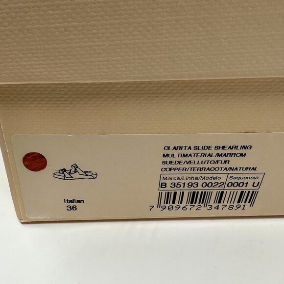 NEW Alexandre Birman Clarita Suede and Shearling Fur Slide US Size 6 MSRP $495 - Picture 10 of 12